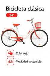 BICICLETA 24“ Color rojo