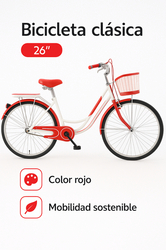 BICICLETA 26“ Color rojo