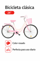 BICICLETA 24“ - Color rosado