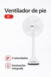 VENTILADOR DE PIE 18'' RECARGABLE